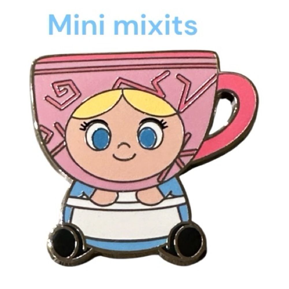 Disney 2025  Mini MixIts Mix Its Mystery Alice Pink Teacup Hat Disney Pin